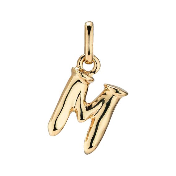 Золотая подвеска на цепочку Буква M малая UNOde50