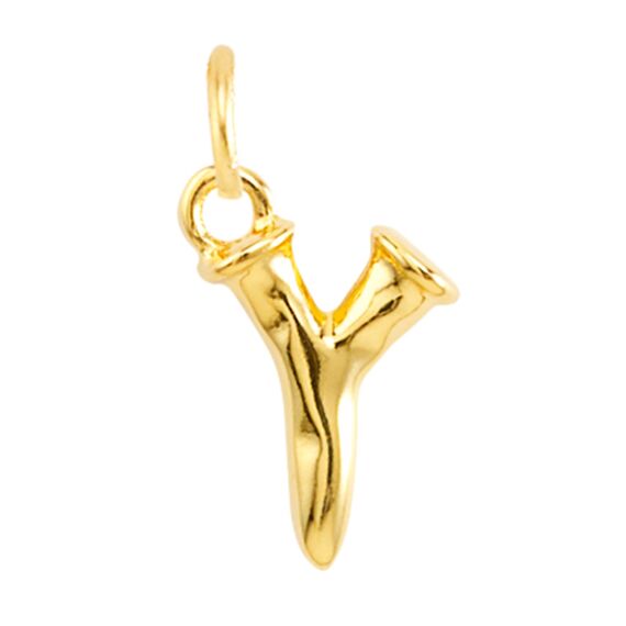 Золотая подвеска женская на цепочку Y малая UNOde50