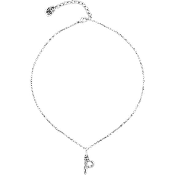 Серебряная подвеска на цепочку Буква P малая UNOde50, изображение 2