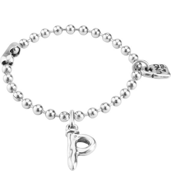 Серебряная подвеска на цепочку Буква P малая UNOde50, изображение 3