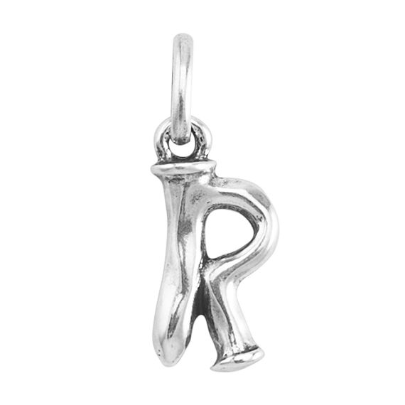 Серебряная подвеска на цепочку Буква R малая UNOde50
