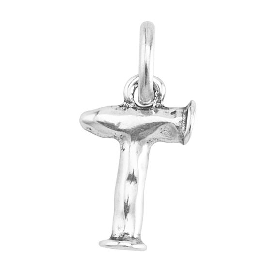 Серебряная подвеска на цепочку Буква T малая UNOde50