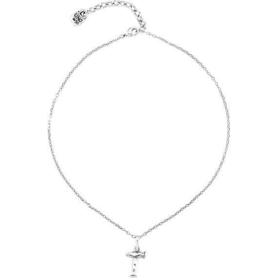 Серебряная подвеска на цепочку Буква T малая UNOde50, изображение 2