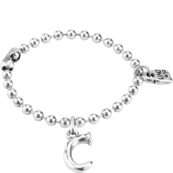 Серебряная подвеска на цепочку Буква C малая UNOde50, изображение 3