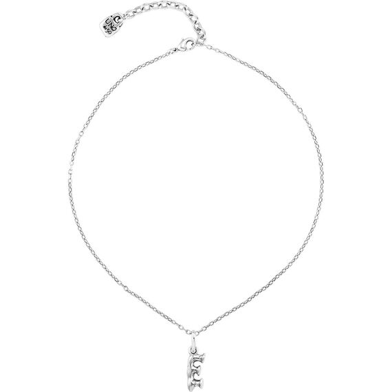 Серебряная подвеска на цепочку Буква E малая UNOde50, изображение 2