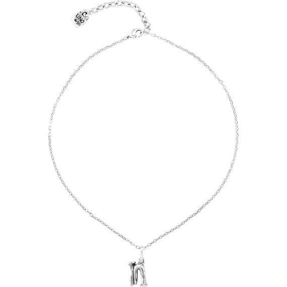 Серебряная подвеска на цепочку Буква N малая UNOde50, изображение 2