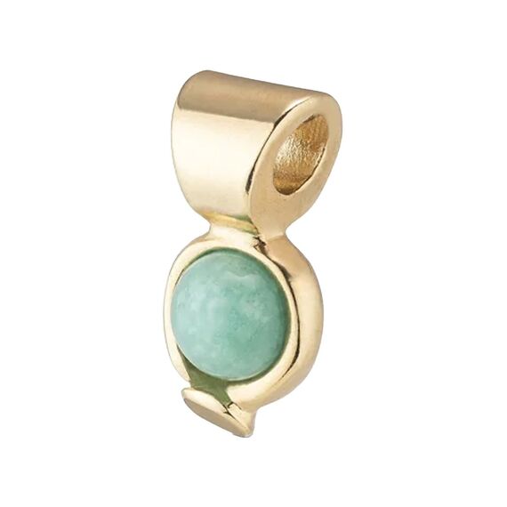 Золотая подвеска с натуральным камнем UNOde50 My Amazonite, изображение 2