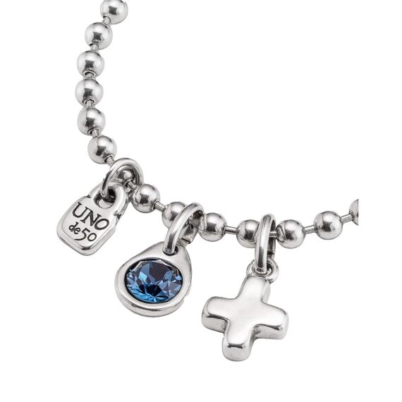 Серебряная подвеска с кристаллом Сваровски Кристалл UNOde50 Blue charm, изображение 3