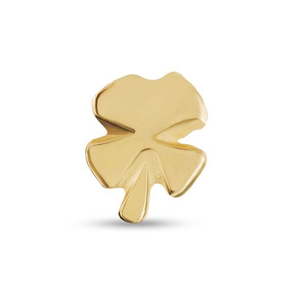 Золотая моносерьга для пирсинга На удачу UNOde50 Good luck