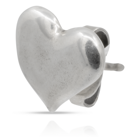 Серебряная моносерьга для пирсинга Мое сердце UNOde50 Full Hart, изображение 3