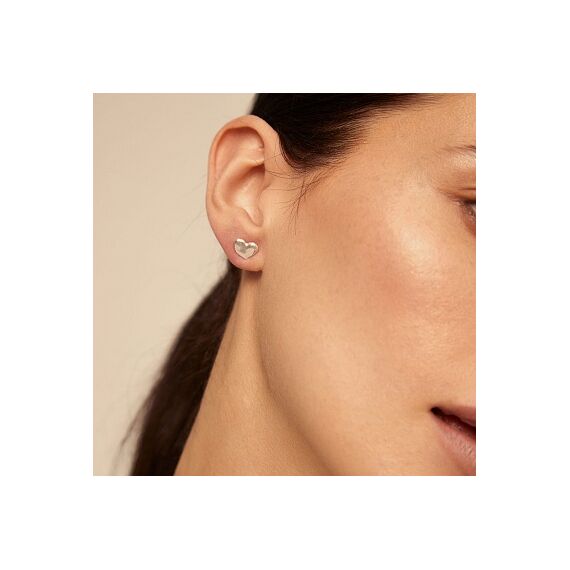 Серебряная моносерьга для пирсинга Мое сердце UNOde50 Full Hart, изображение 5