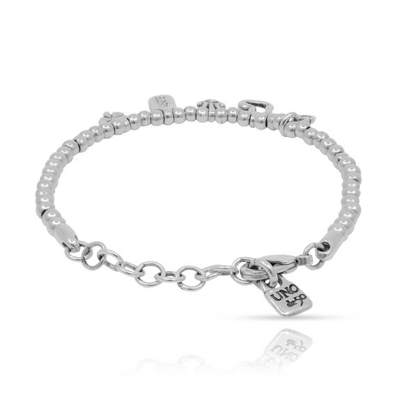 Серебряный браслет женский c подвесками удачи Дай пять! UNOde50 Give me, изображение 4