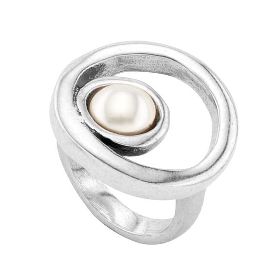 Серебряное кольцо женское с жемчугом UNOde50 Make a wish, Размер (мм): 16,3-16,7