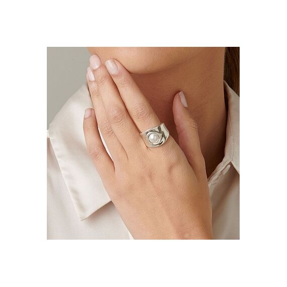 Серебряное кольцо с жемчугом Мой талисман UNOde50 My Talisman, Размер (мм): 16,3-16,7, изображение 2