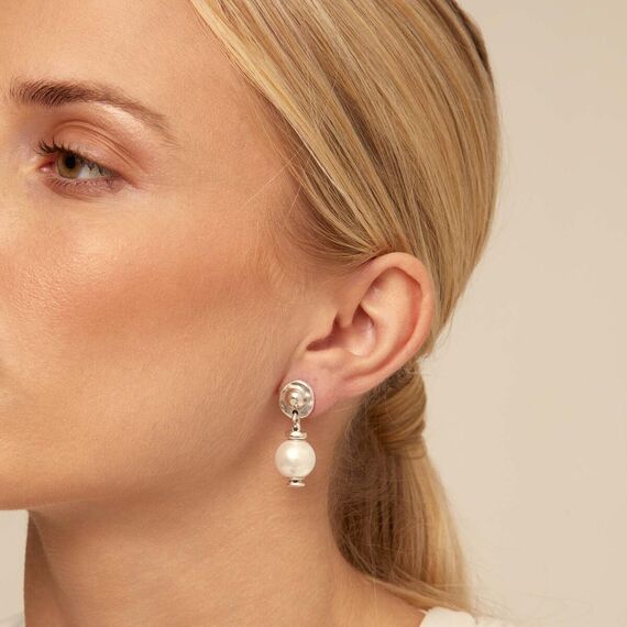 Серебряные серьги женские с жемчугом UNOde50 Texcoco, изображение 5