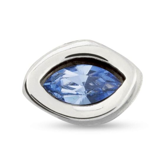 Серебряная моносерьга для пирсинга с кристаллом Сваровски Сияние UNOde50 Leaky