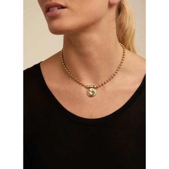 Золотая подвеска женская Сердце UNOde50 Heart, изображение 5