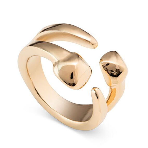 Золотое кольцо женское UNOde50 Connected, Размер (мм): 17,3-17,7