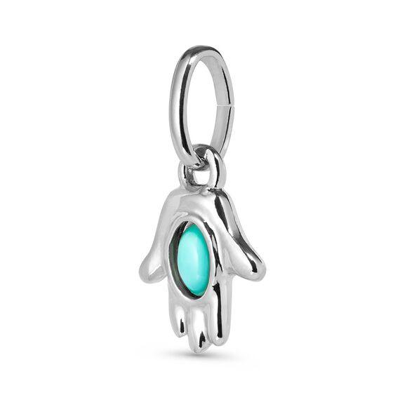 Серебряная подвеска с муранским стеклом UNOde50 Hamsa, изображение 2