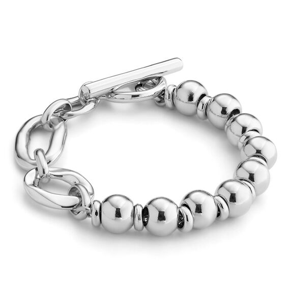 Серебряный браслет женский с комбинированными звеньями UNOde50 Cheerful, Размер (мм): 155, изображение 2