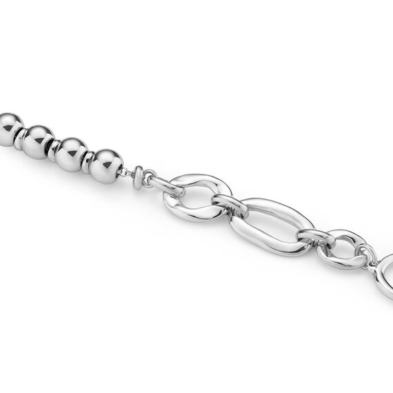 Серебряный браслет женский с комбинированными звеньями UNOde50 Cheerful, Размер (мм): 155, изображение 3