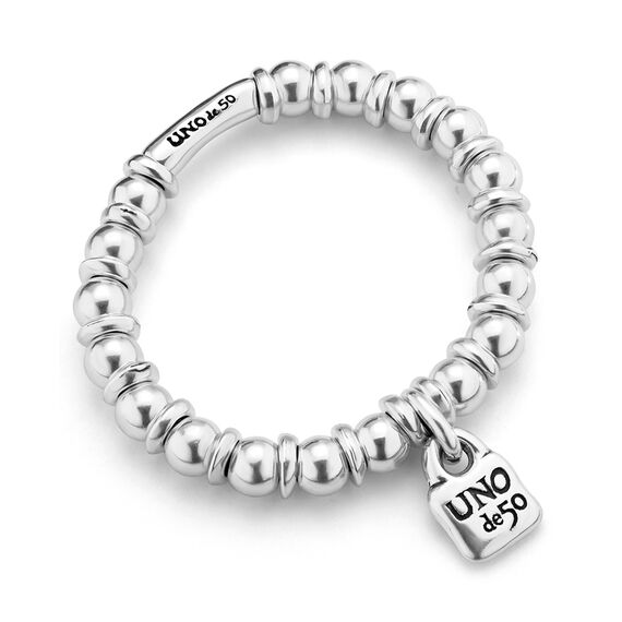 Серебряный браслет из сферических бусин UNOde50 Bohemian, Размер (мм): 155, изображение 3