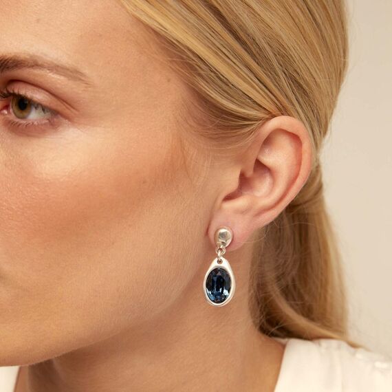 Серебряные серьги с кристаллами Сваровски Сверкающий UNOde50 Flashes, изображение 3