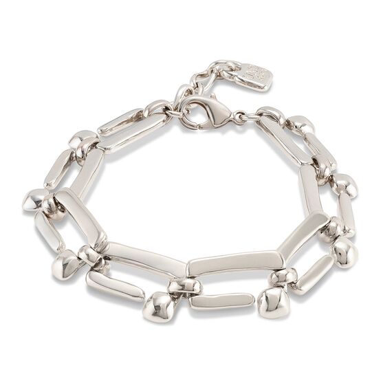 Серебряный браслет женский из звеньев в виде изогнутых гвоздей UNOde50 Unusual