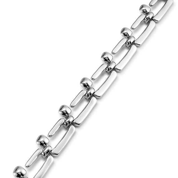 Серебряный браслет женский из звеньев в виде изогнутых гвоздей UNOde50 Unusual, изображение 3