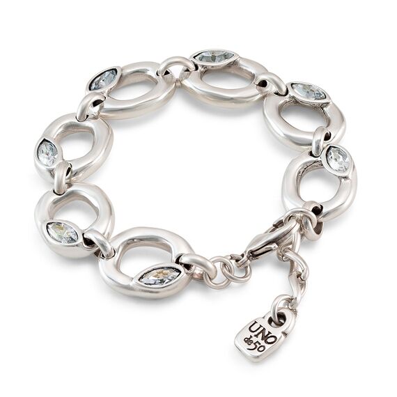 Серебряный браслет женский в виде цепи с кристаллами Сваровски UNOde50 Detail, изображение 3