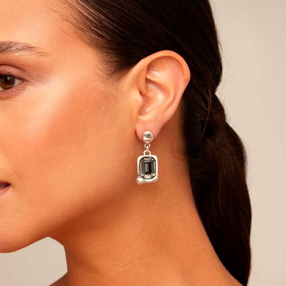 Серебряные серьги женские с кристаллами Сваровски UNOde50 Unconventional, изображение 4