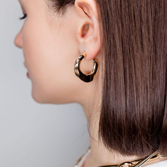 Золотые серьги женские Нимб UNOde50 Nimbo, изображение 4