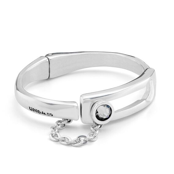 Серебряный браслет женский с кристаллом Сваровски UNOde50 On my own, Размер (мм): 155, изображение 2