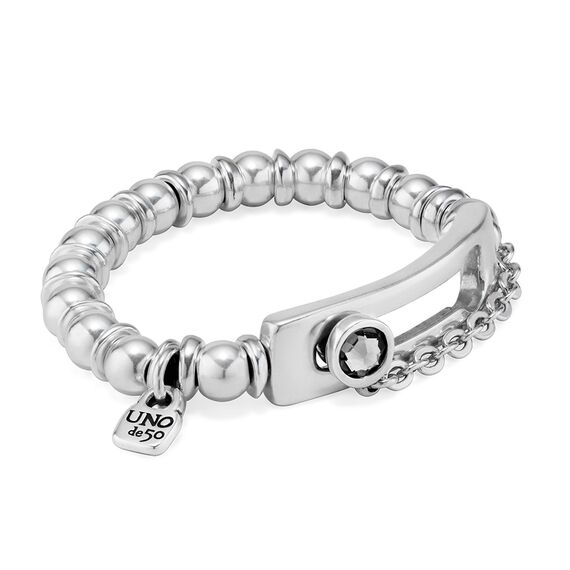 Серебряный браслет женский c цепочкой и кристаллом Сваровски UNOde50 Empower, изображение 4