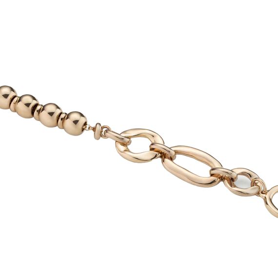 Золотой браслет женский с комбинированными звеньями UNOde50 Cheerful, Размер (мм): 155, изображение 3