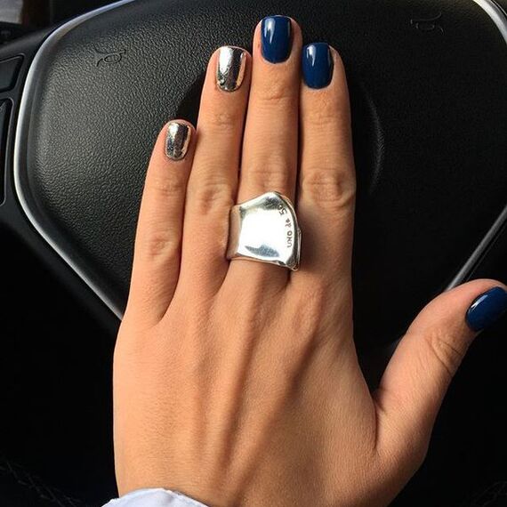 Серебряное кольцо женское открытое Трещина UNOde50 The crevice, Размер (мм): 17,3-17,7, изображение 6