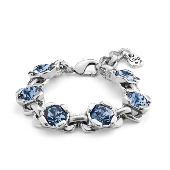 Серебряный браслет женский с кристаллами Сваровски UNOde50