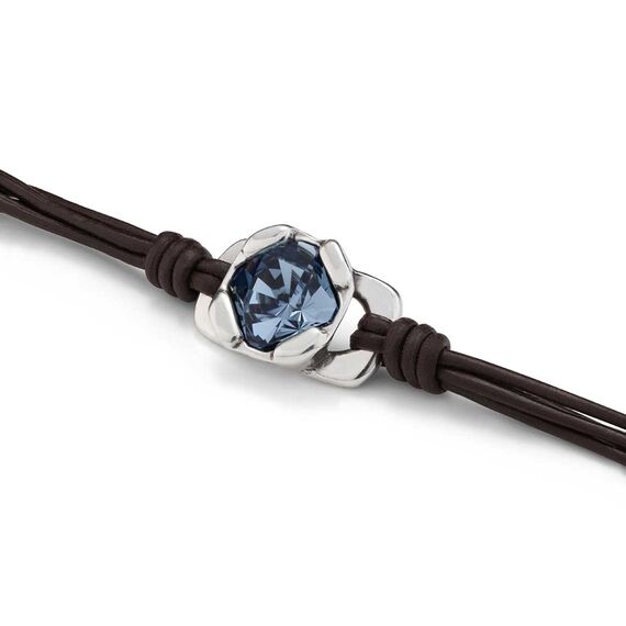 Браслет кожаный женский с кристаллом Сваровски UNOde50 Eyeful, изображение 2