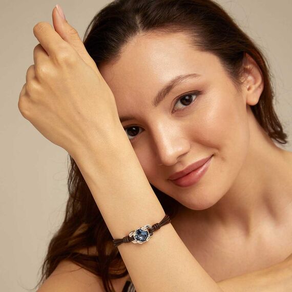 Браслет кожаный женский с кристаллом Сваровски UNOde50 Eyeful, изображение 4