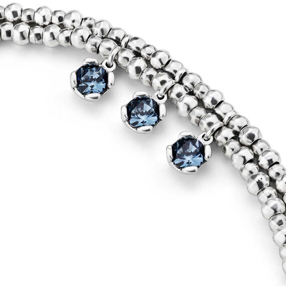 Серебряный браслет женский двойной с кристаллами Сваровски UNOde50 Sublime, изображение 2