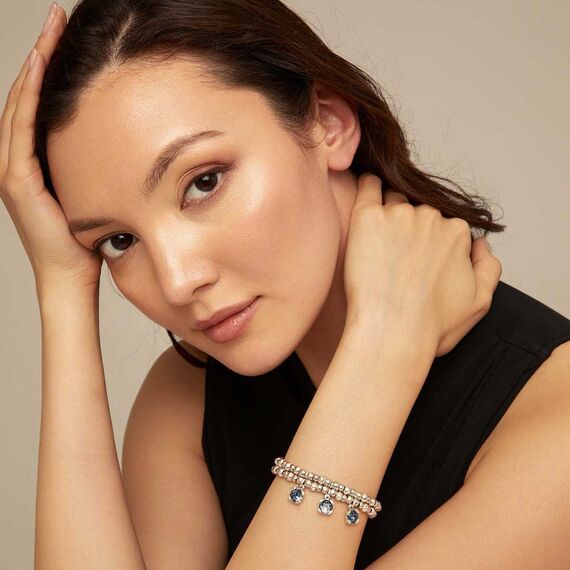 Серебряный браслет женский двойной с кристаллами Сваровски UNOde50 Sublime, изображение 4