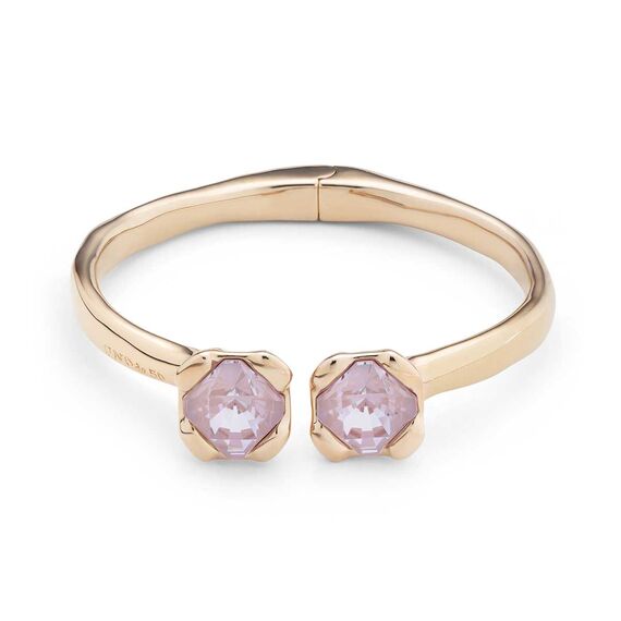 Золотой браслет с кристаллами Сваровски Aura Pink, Размер (мм): 155