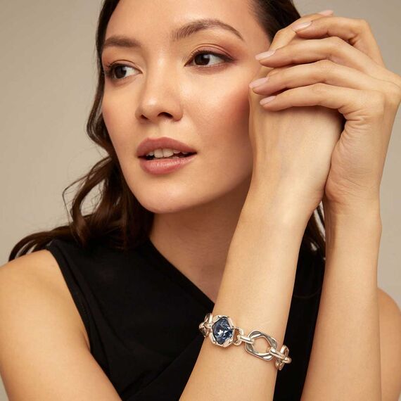 Серебряный браслет женский с кристаллом Сваровски UNOde50 Marvelous, изображение 5