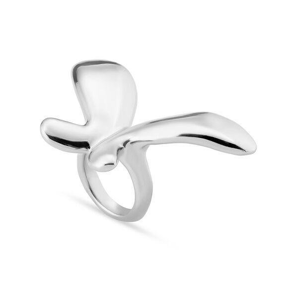 Серебряное кольцо женское Бабочка большая UNOde50 Wings, Размер (мм): 19,1-19,5