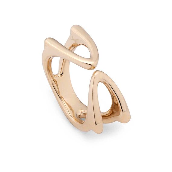 Золотое кольцо женское открытое UNOde50 Stand out, Размер (мм): 18,3-18,7, изображение 2