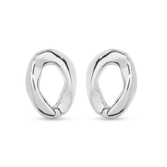 Серебряные серьги женские в виде крупного звена UNOde50 Joy of living