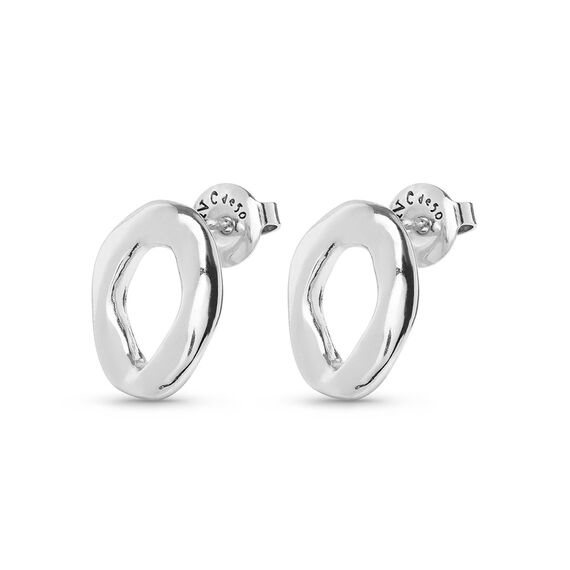 Серебряные серьги женские в виде крупного звена UNOde50 Joy of living, изображение 2