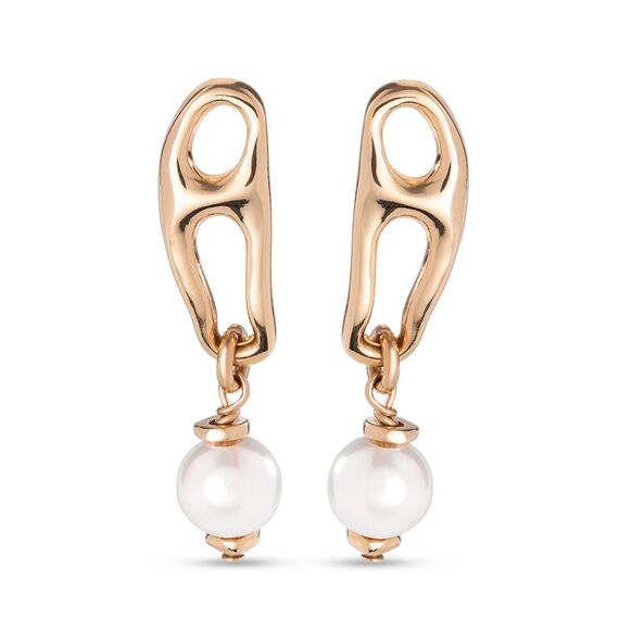 Золотые серьги женские с жемчугом UNOde50 Pearl & Match