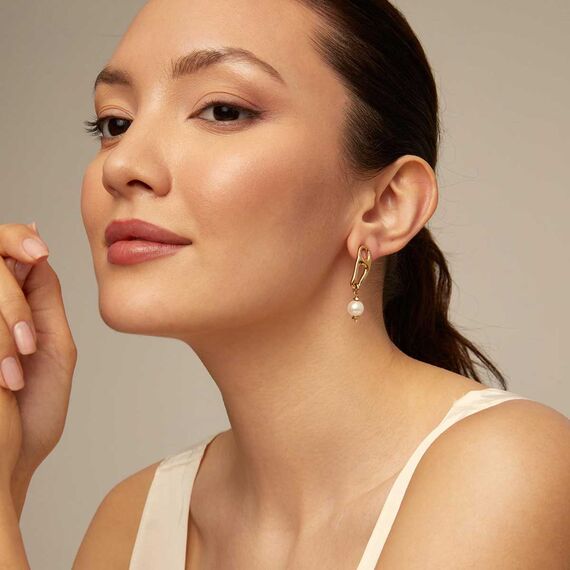 Золотые серьги женские с жемчугом UNOde50 Pearl & Match, изображение 3