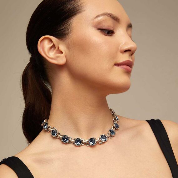 Женское ожерелье серебряное с кристаллами Сваровски UNOde50 Non Stop, изображение 4